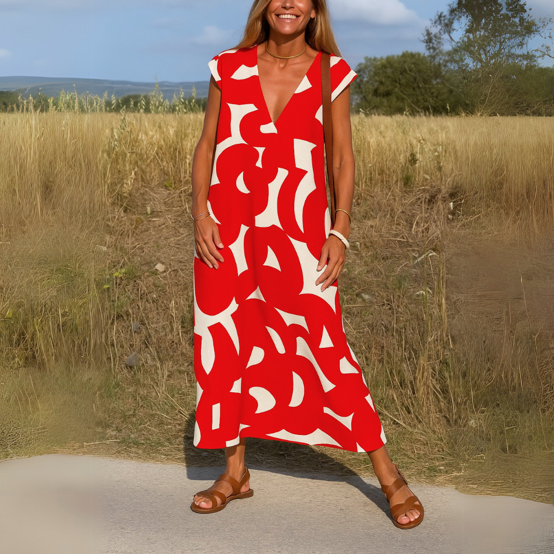 Carixa™ Elegant V-Neck Dress