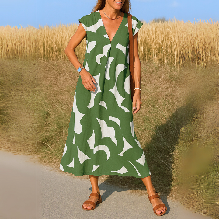Carixa™ Elegant V-Neck Dress