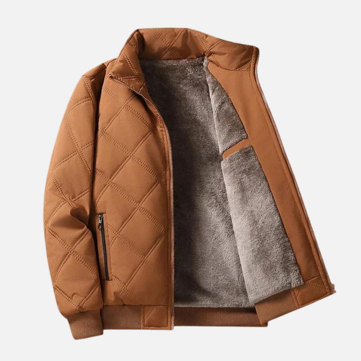 Quireth™ quilted jacket with stand-up collar
