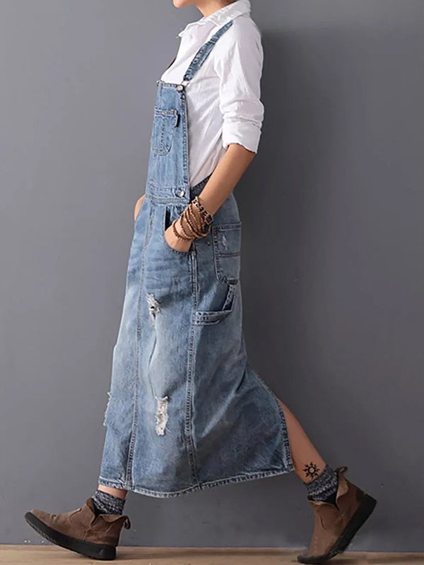 Denira™ Slit Pinafore Dress