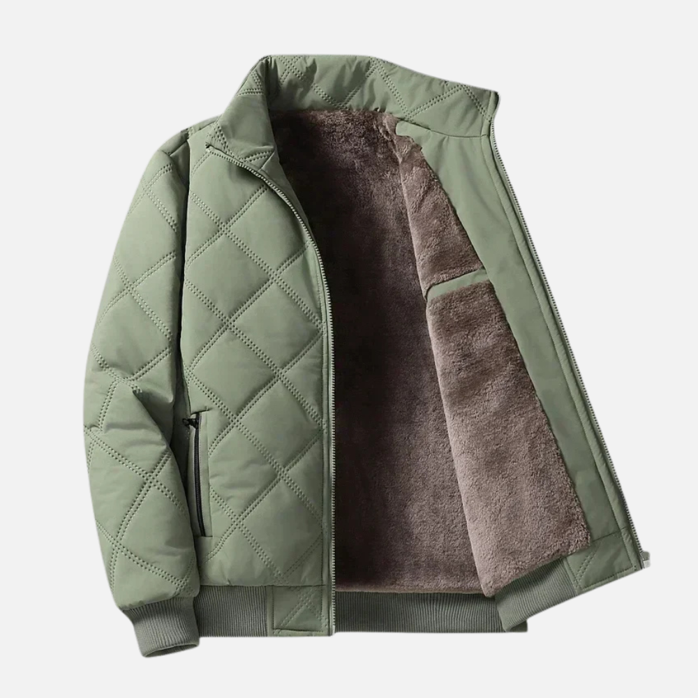 Quireth™ quilted jacket with stand-up collar