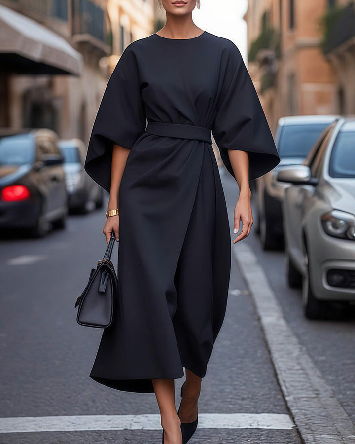 Amira™ dress with elegant sleeves and belt