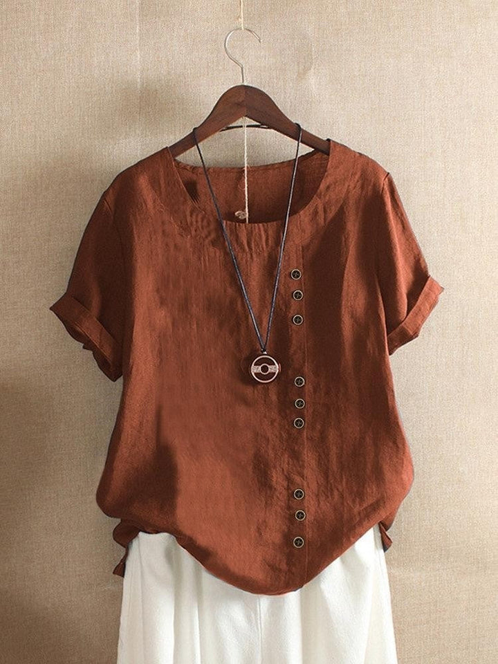 Brenza™ Loose Button Blouse