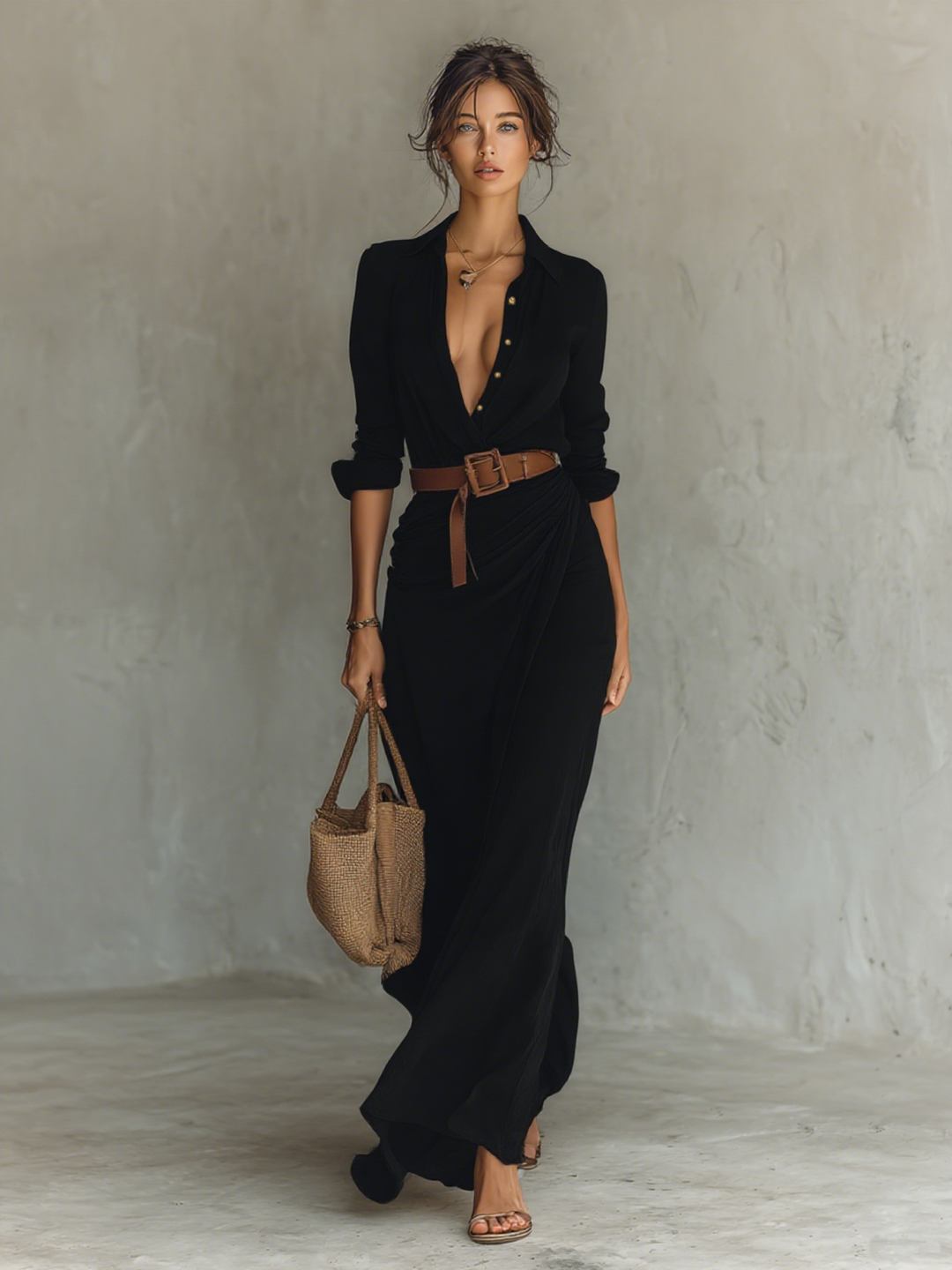 Belora™ Belted Maxi Dress