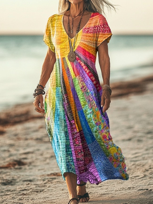 Solenne™ Bohemian Design Dress