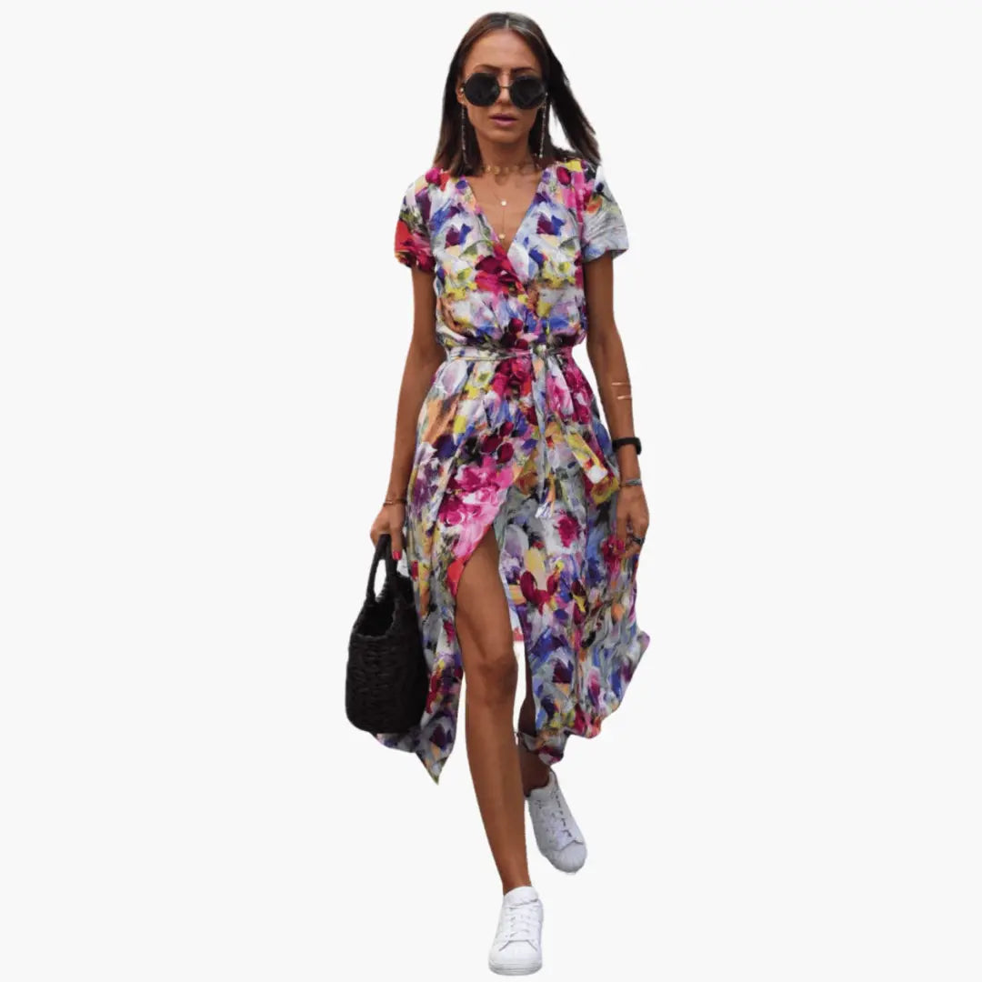 Calista™ Elegant Wrap Dress