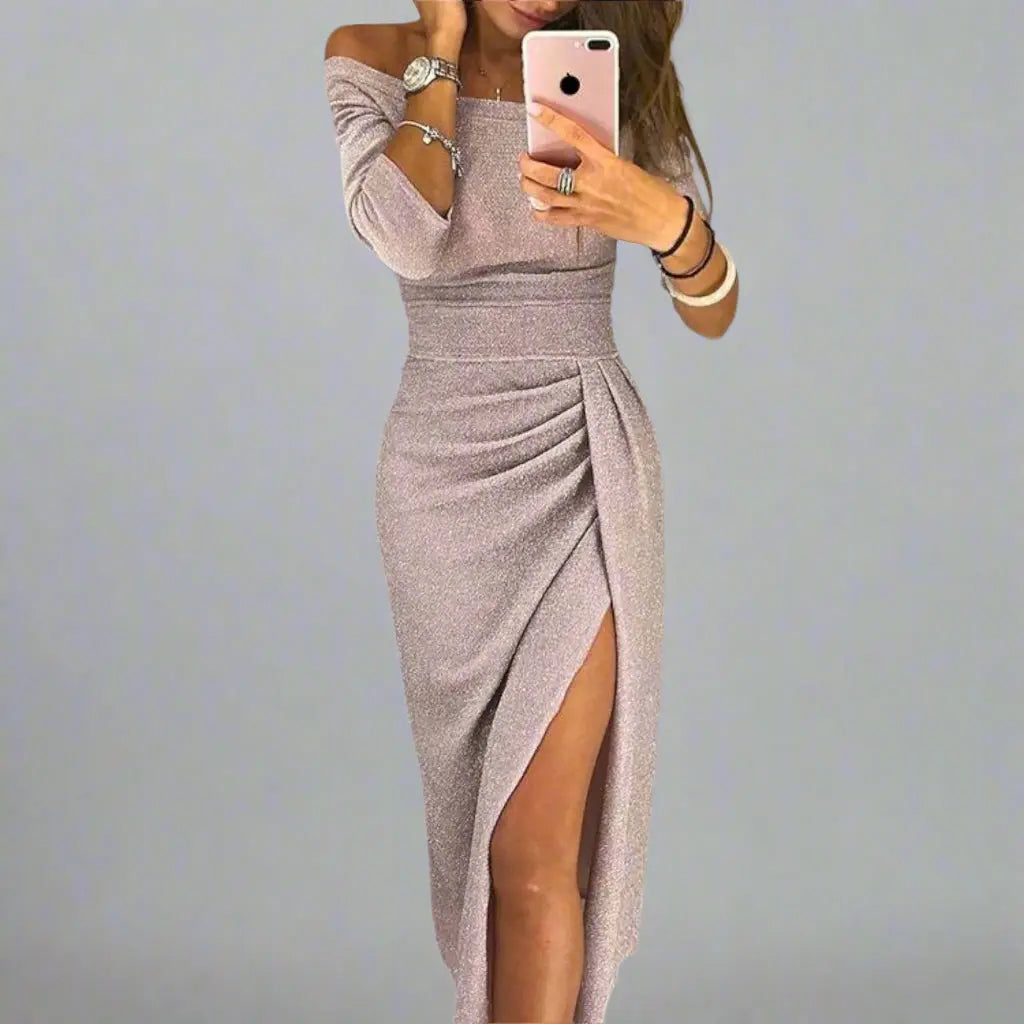Eliza™ Sparkling Evening Dress with Slit