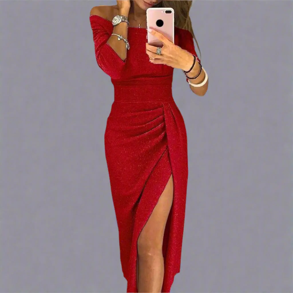 Eliza™ Sparkling Evening Dress with Slit