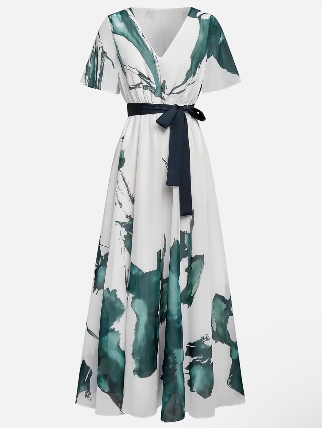 Elvano™ maxi dress with watercolor pattern