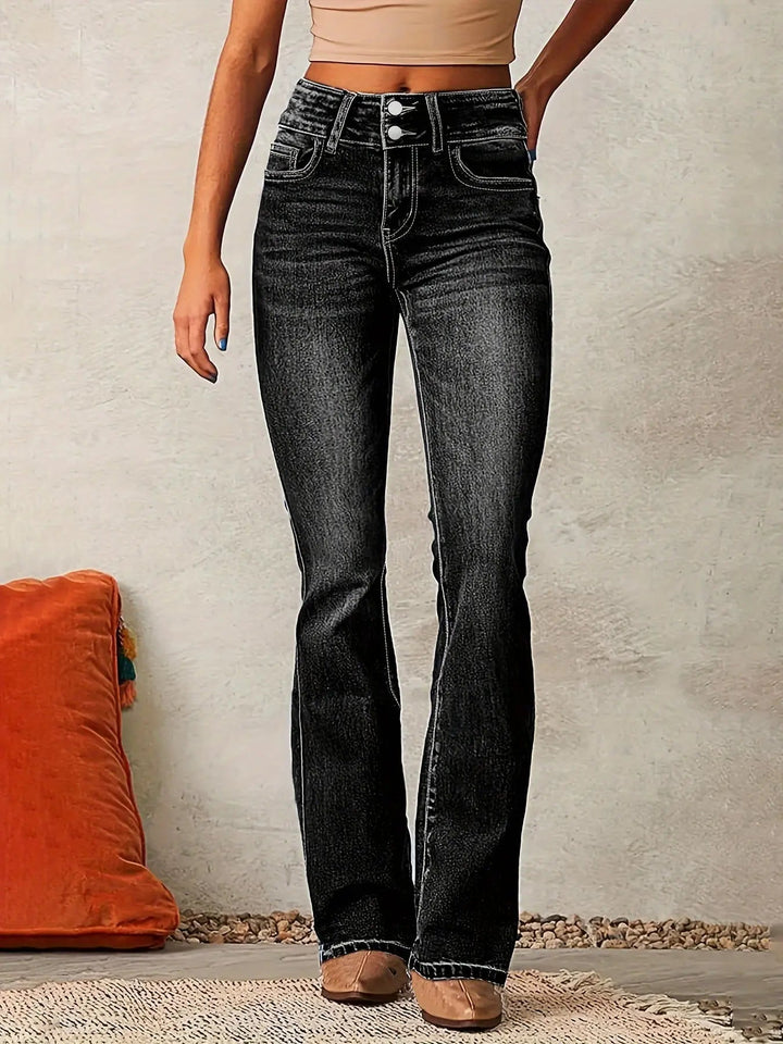 Esra™ High-Waisted Flared Jeans