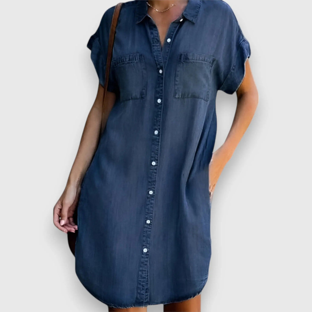 Fabienne™ denim dress in vintage style