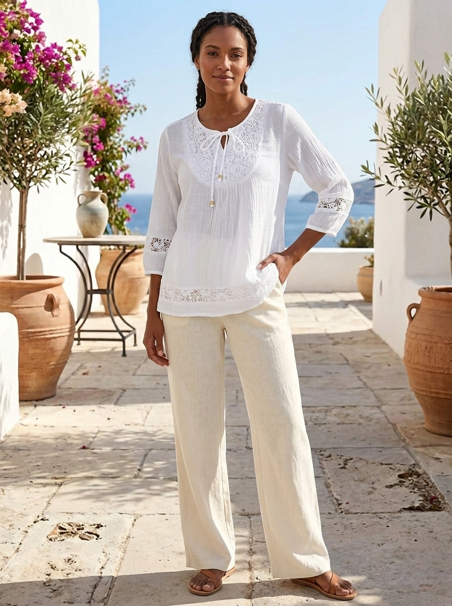 Cavelle™ Lace Sleeve Shirt