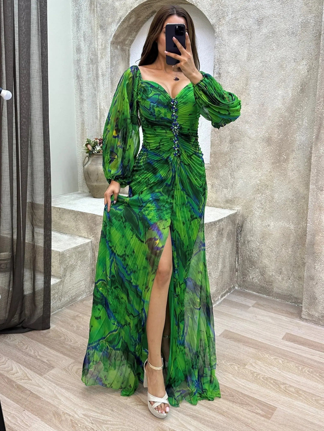 Glorina™ Strappy Dress in Feminine Style