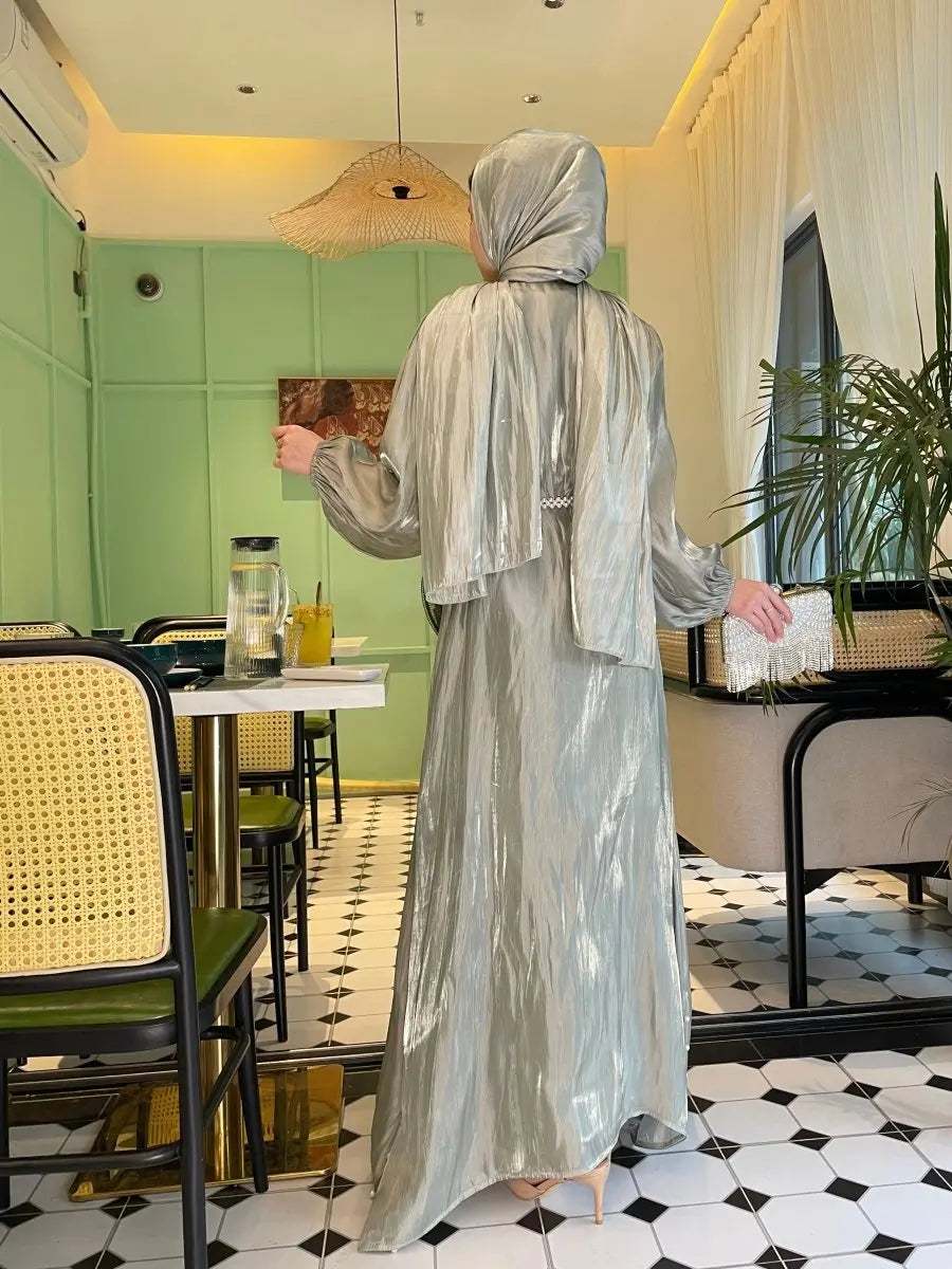 Hidaya™ Luxury Abaya Set with Pearls