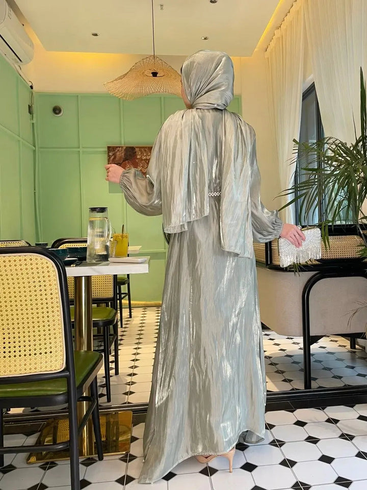 Hidaya™ Luxury Abaya Set with Pearls