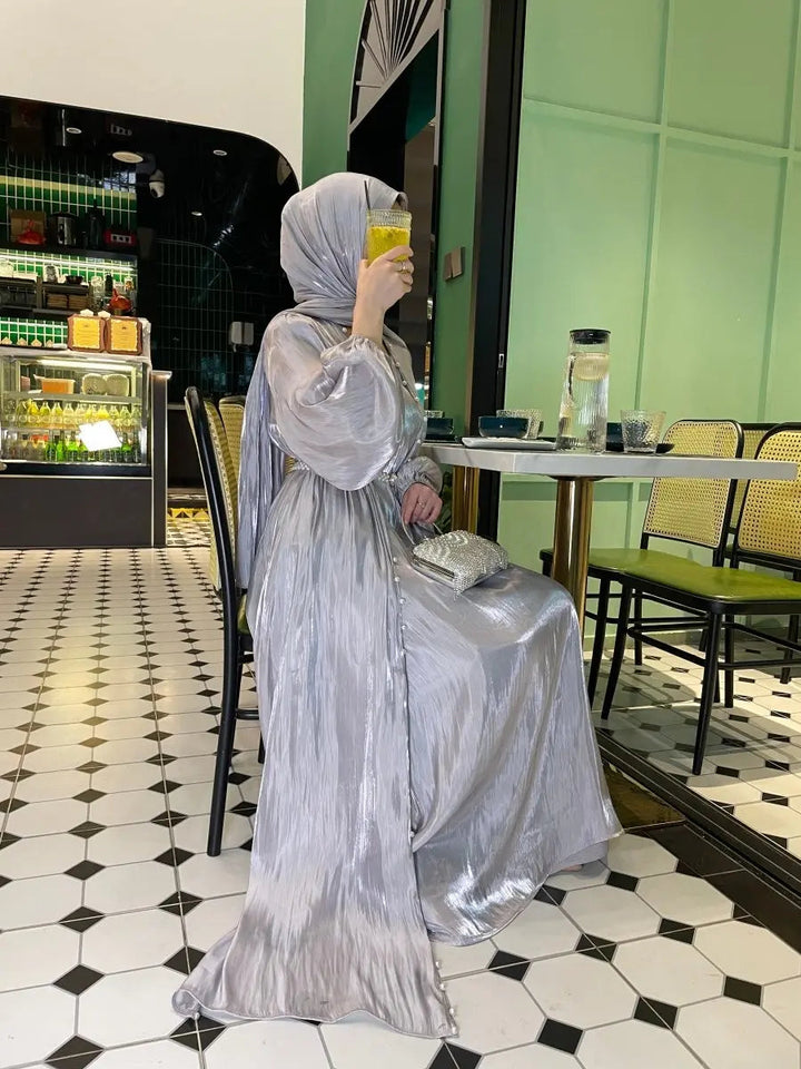 Hidaya™ Luxury Abaya Set with Pearls