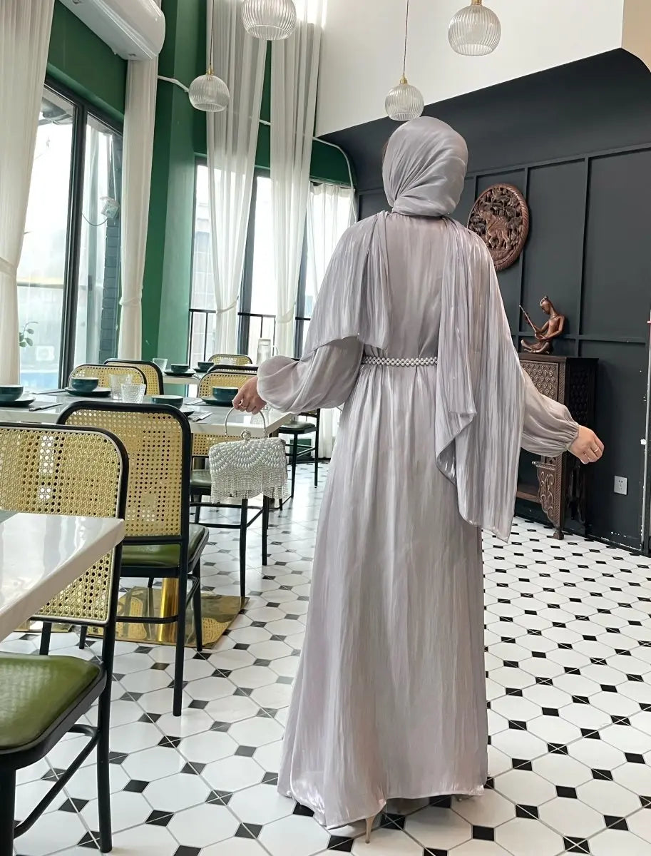 Hidaya™ Luxury Abaya Set with Pearls