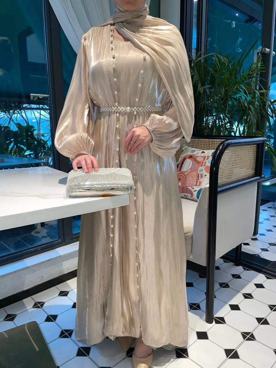 Hidaya™ Luxury Abaya Set with Pearls
