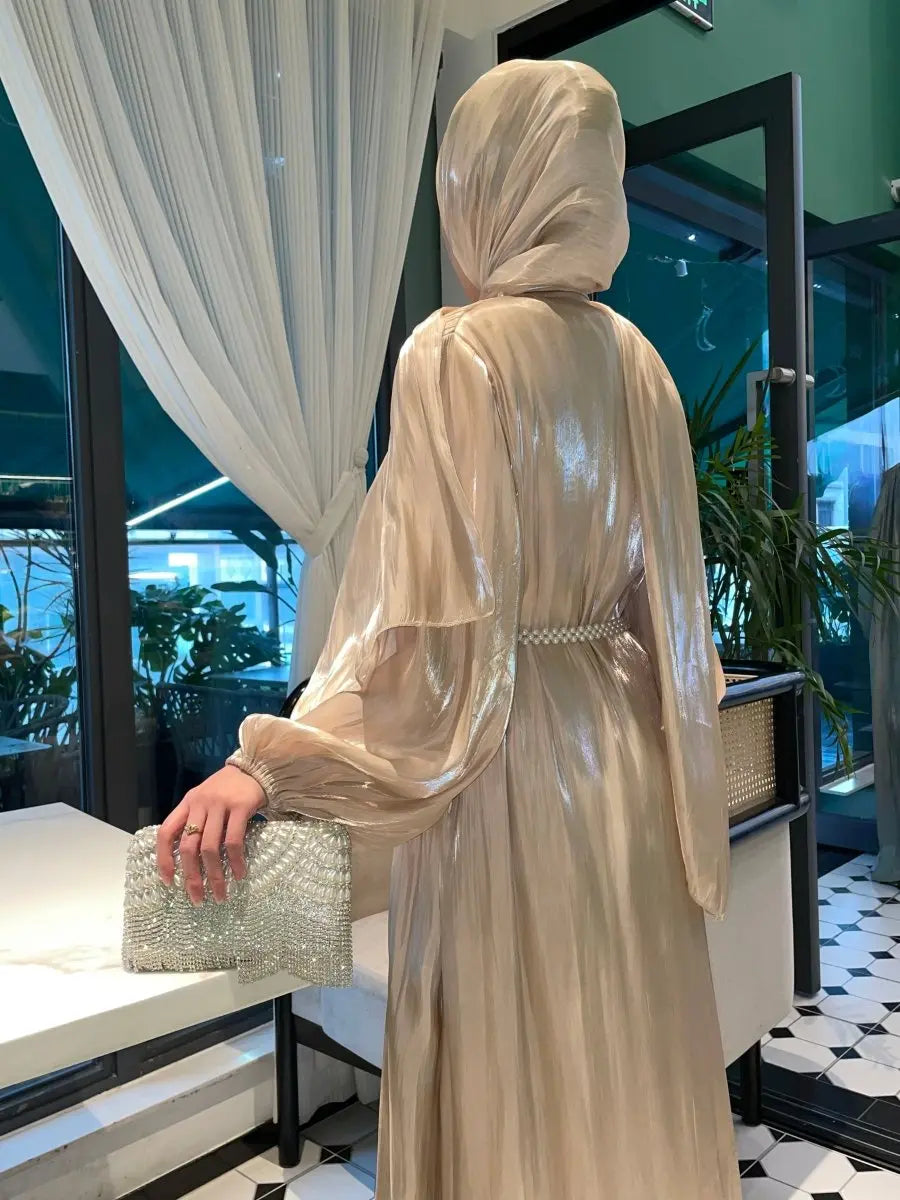 Hidaya™ Luxury Abaya Set with Pearls