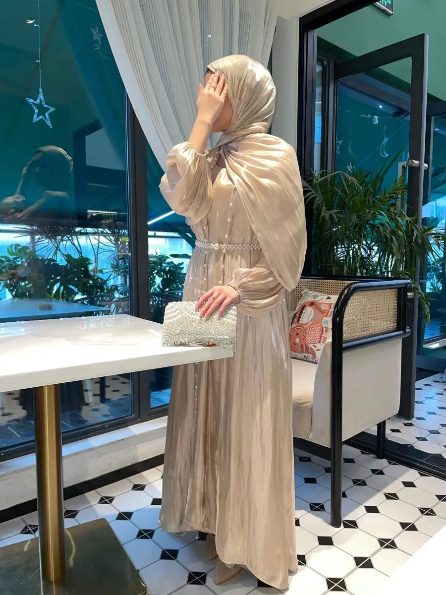 Hidaya™ Luxury Abaya Set with Pearls