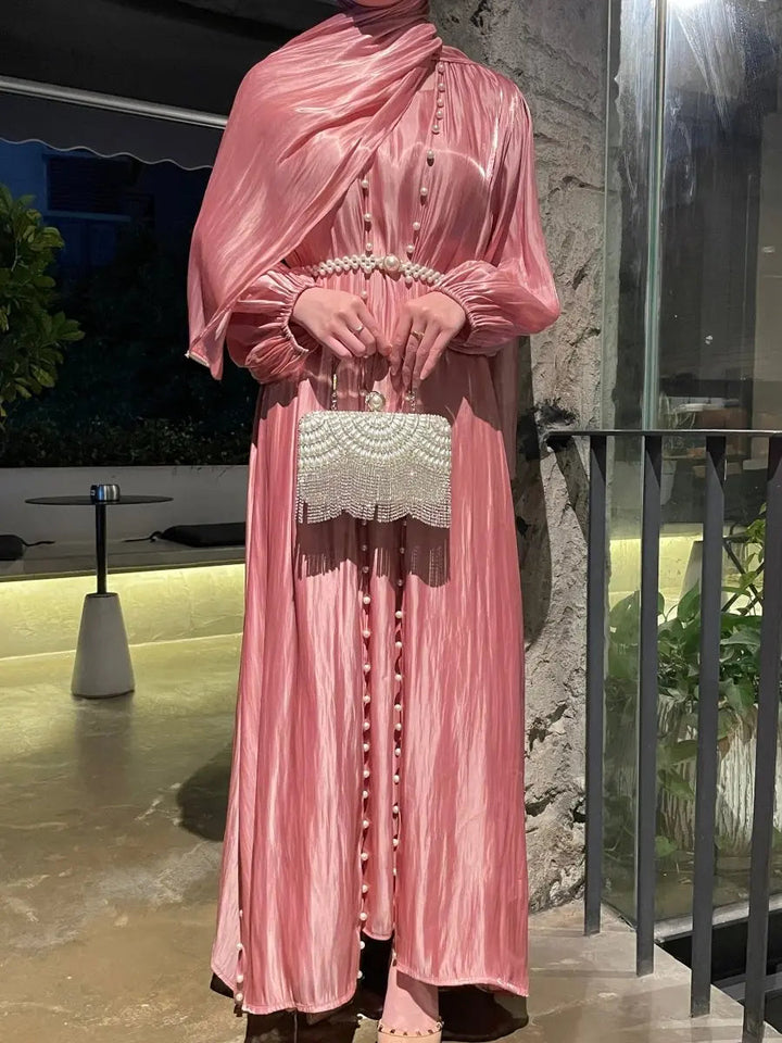 Hidaya™ Luxury Abaya Set with Pearls
