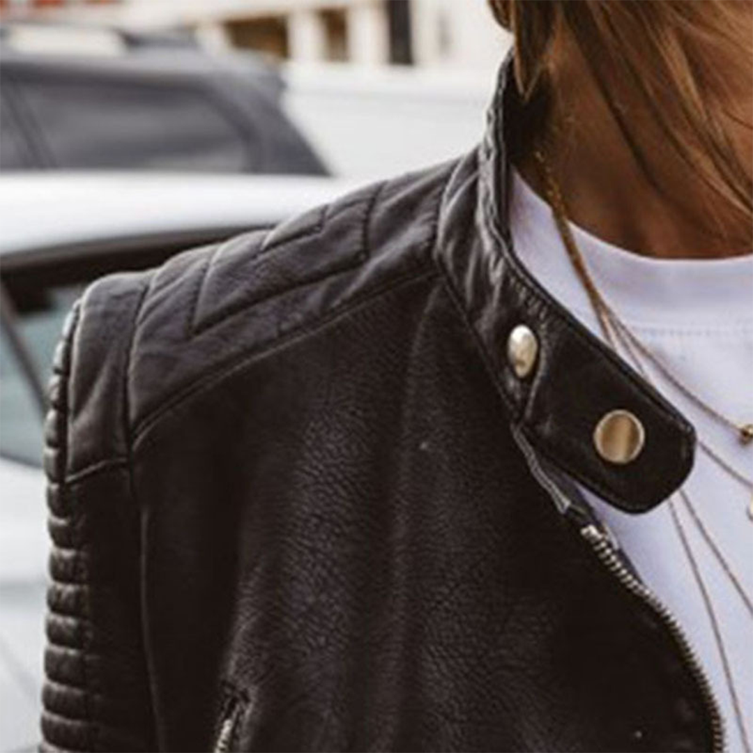 Lorent™ Elegant Jacket in Biker Style