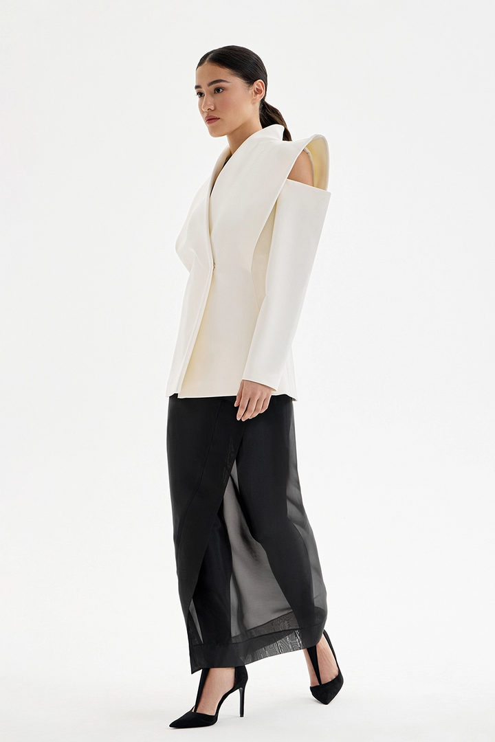 Lorvane™ Sculptural Blazer with Shoulder Detail
