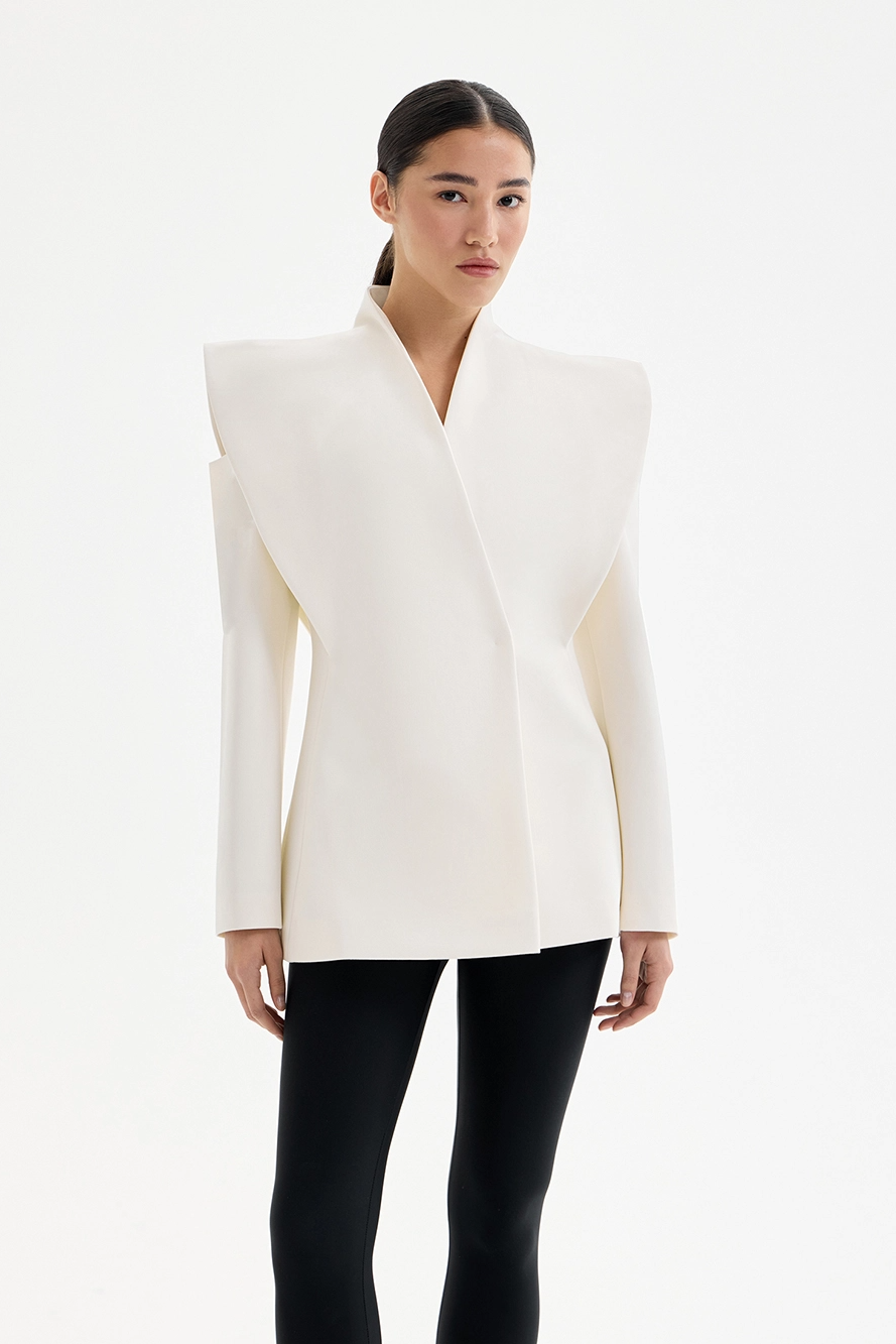 Lorvane™ Sculptural Blazer with Shoulder Detail