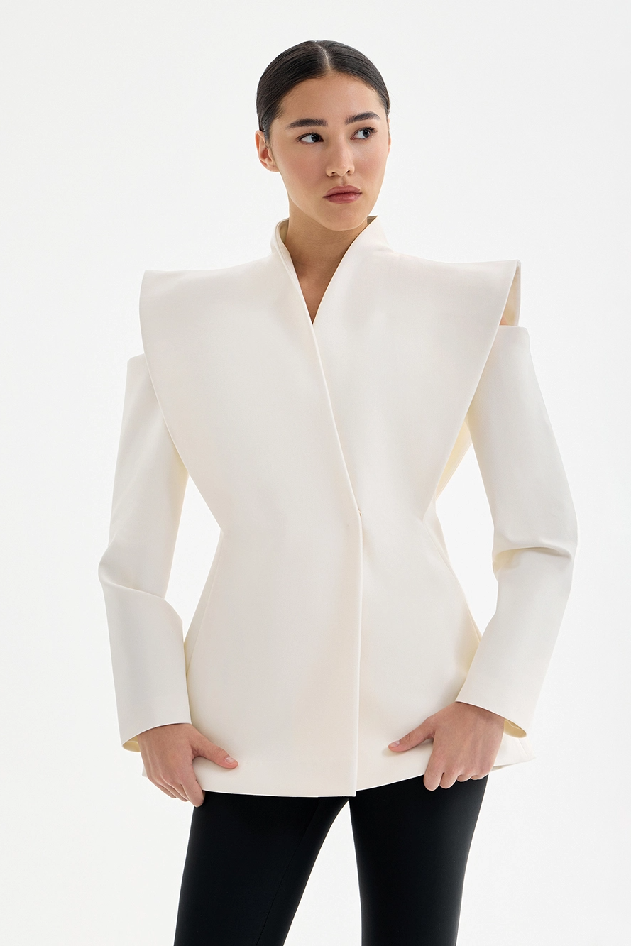 Lorvane™ Sculptural Blazer with Shoulder Detail