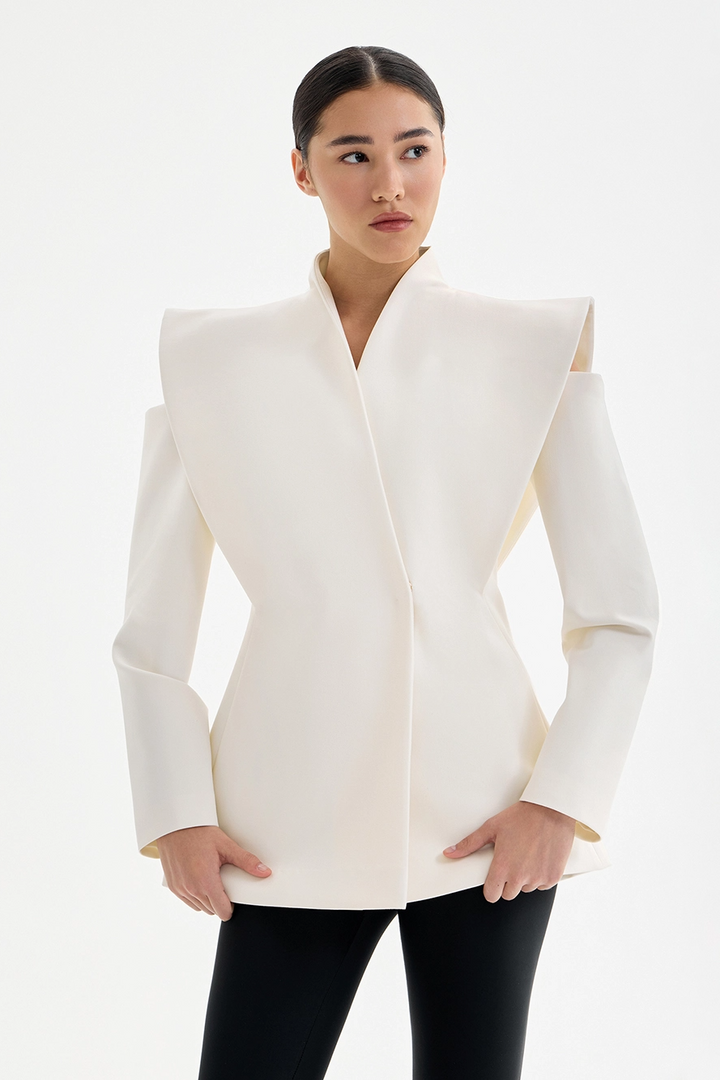 Lorvane™ Sculptural Blazer with Shoulder Detail