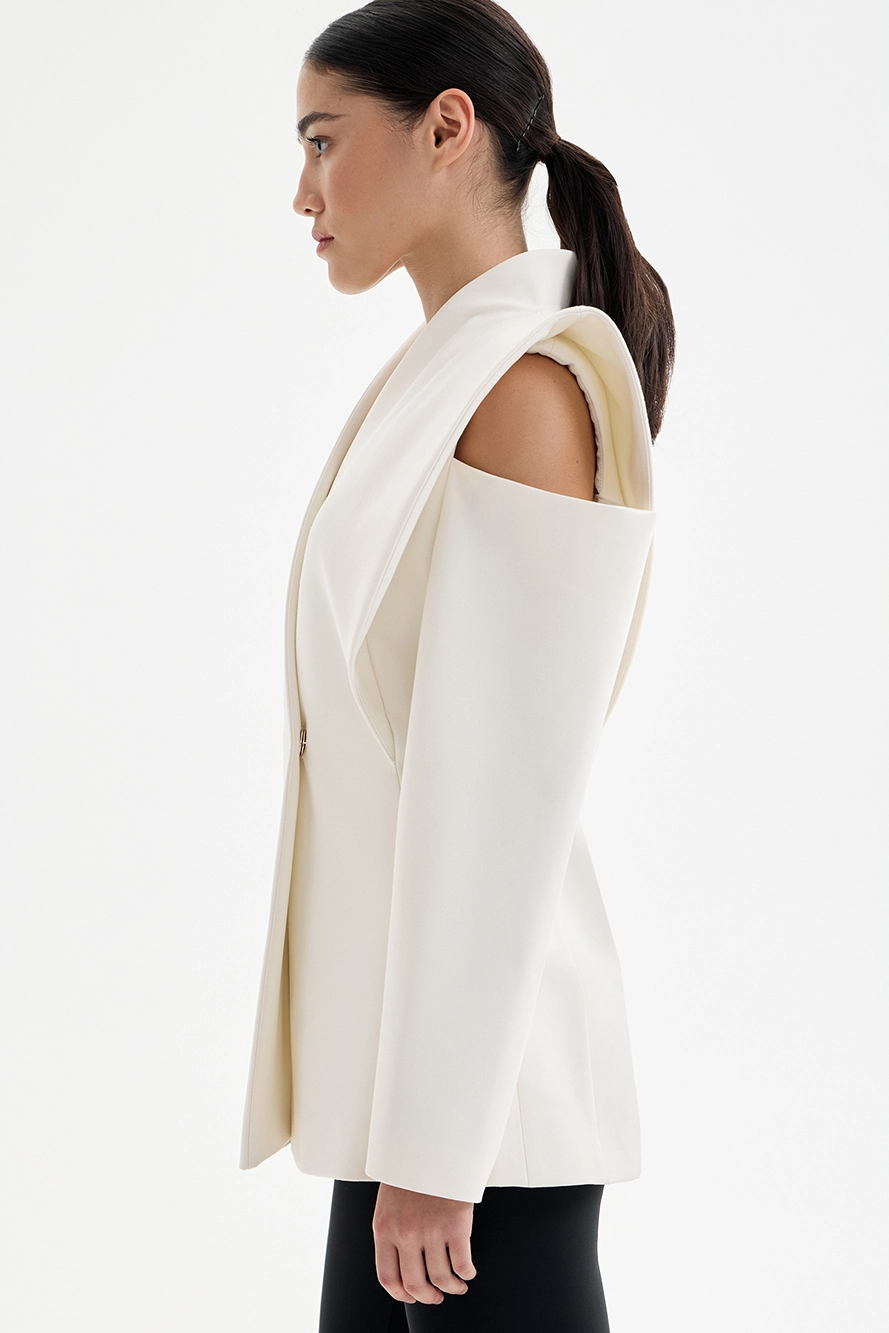 Lorvane™ Sculptural Blazer with Shoulder Detail