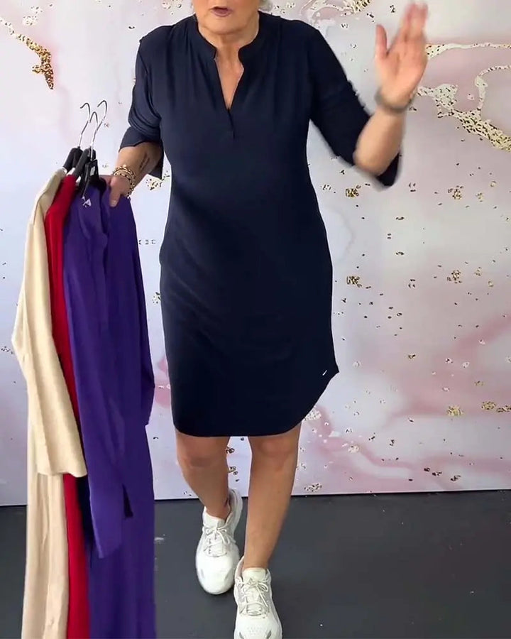 Augusta™ Simple V-Neck Dress