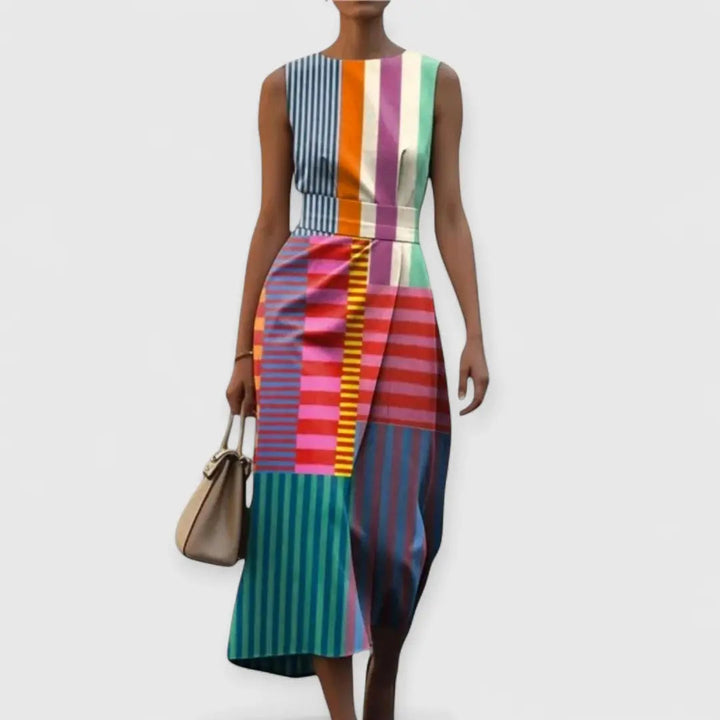 Marisol™ Sleeveless Premium Dress with Floral Pattern