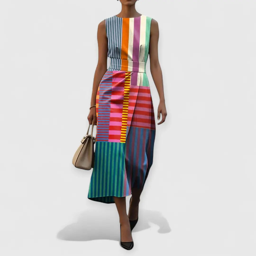 Marisol™ Sleeveless Premium Dress with Floral Pattern