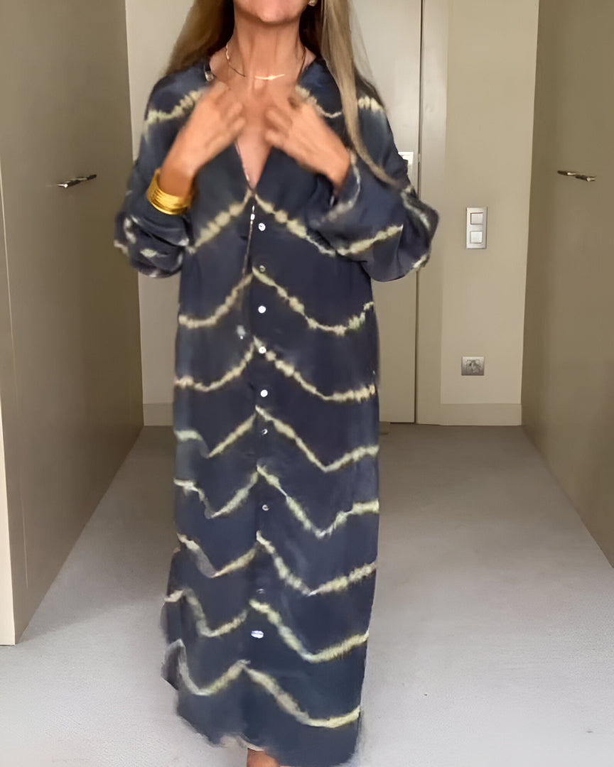 Maly™ Striped Maxi Boho Dress
