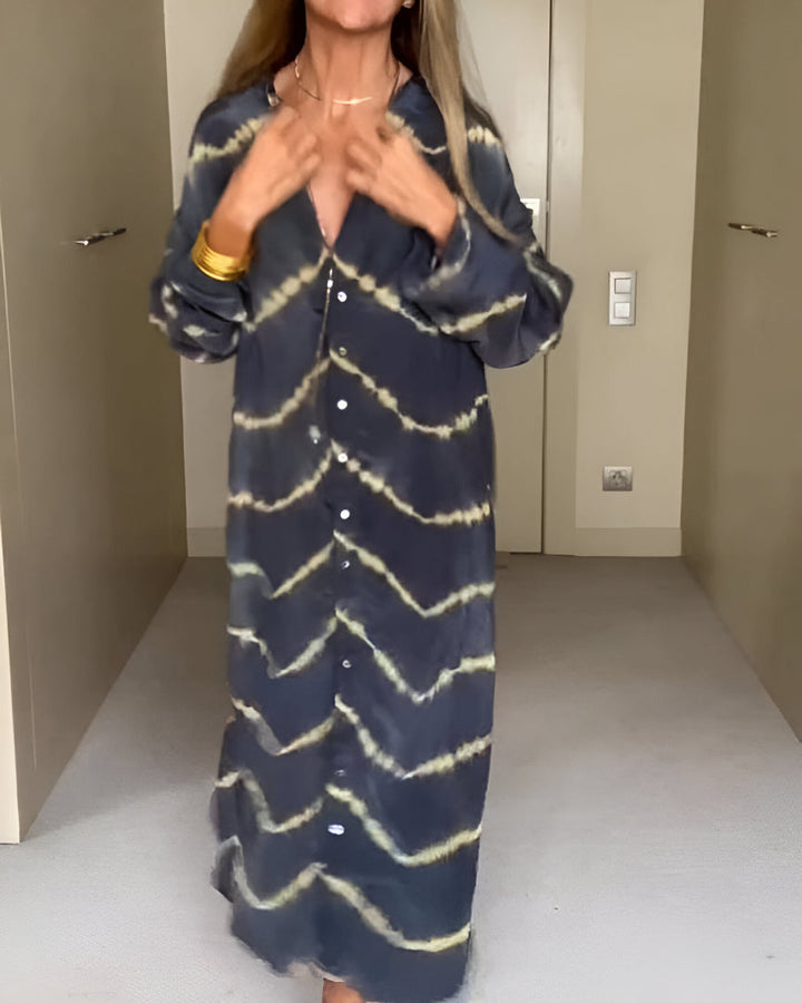 Maly™ Striped Maxi Boho Dress
