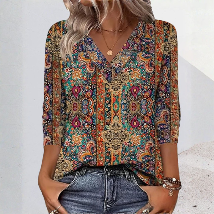 Corvina™ Retro Print Blouse
