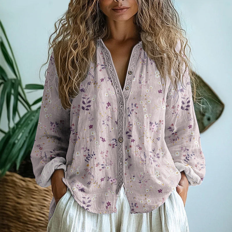 Dralira™ Vintage blouse with print