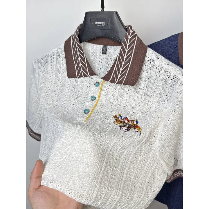 Elarin™ Ribbed Collar Shirt