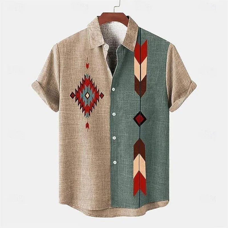 Korvess™ Shirt met tribale print