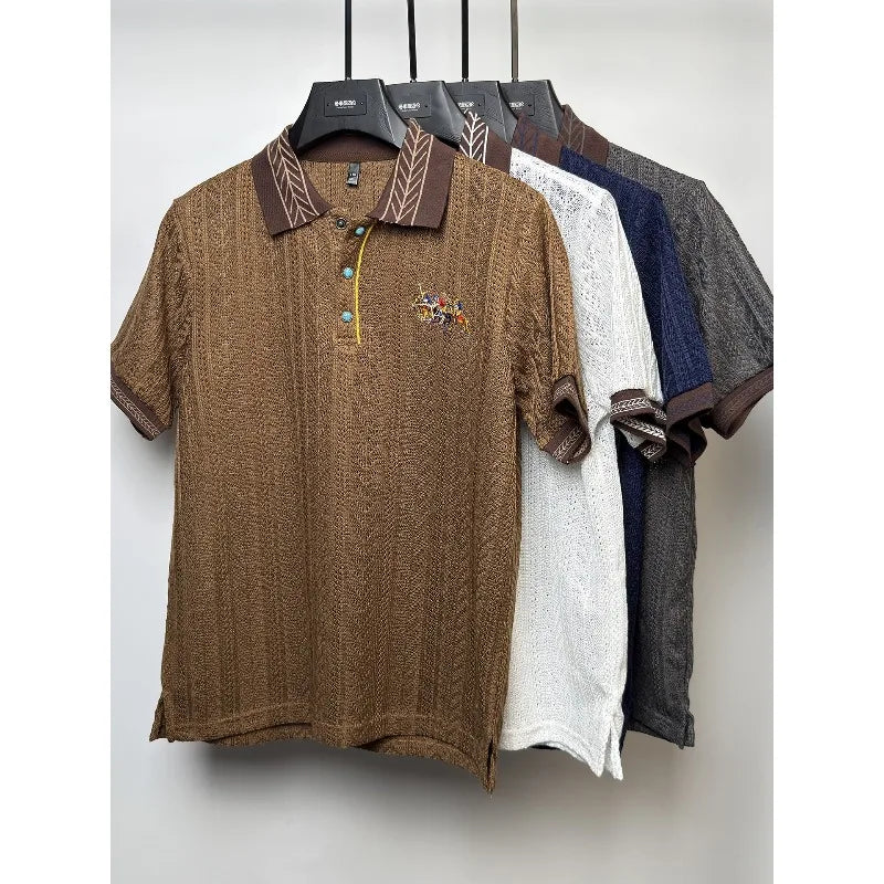 Elarin™ Ribbed Collar Shirt