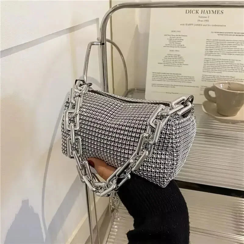 Sarli™ Rhinestone Bucket Bag