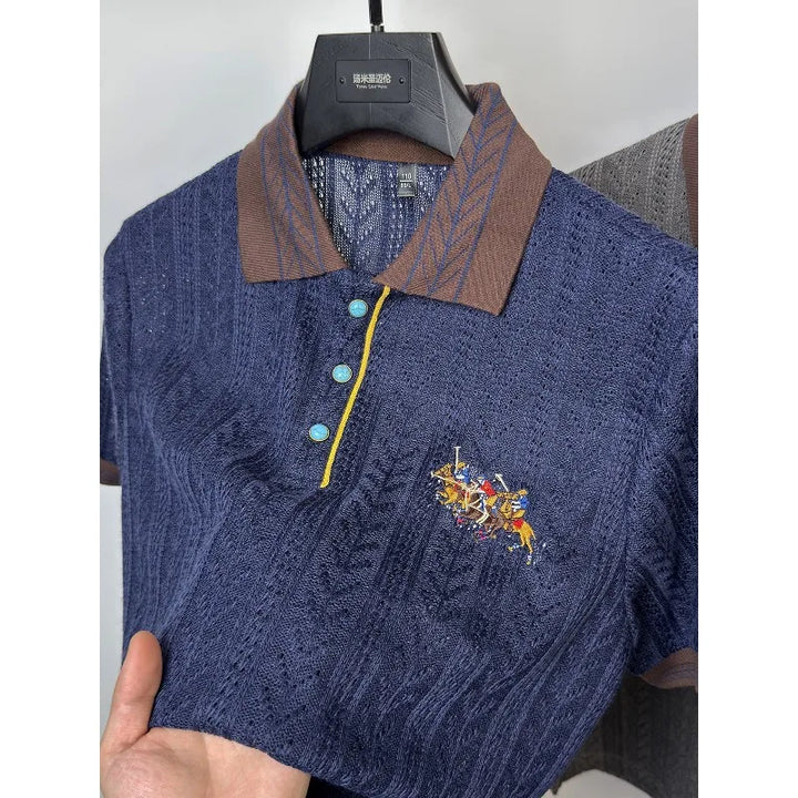 Elarin™ Ribbed Collar Shirt
