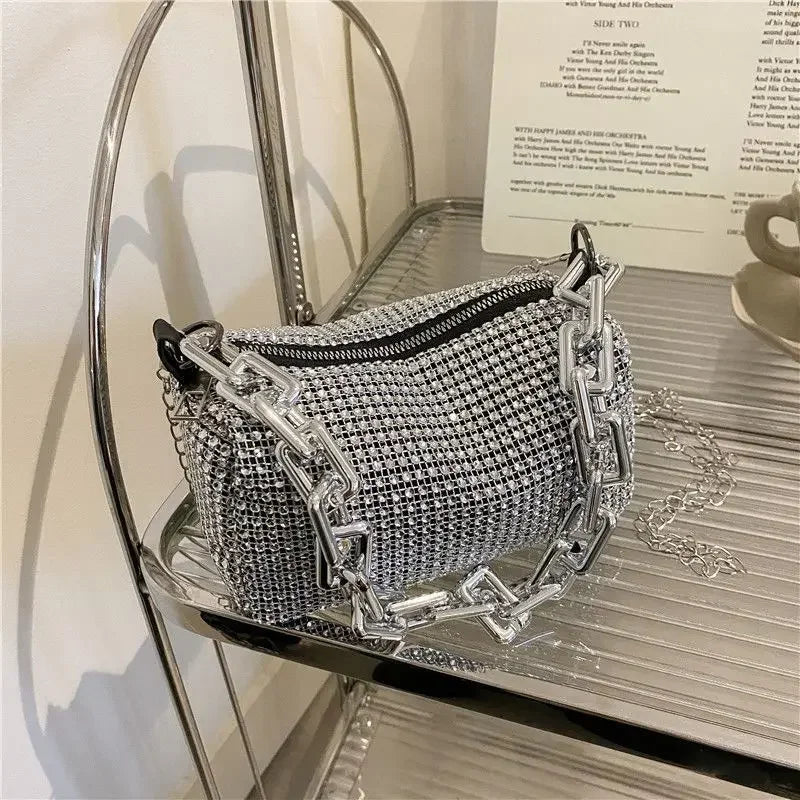 Sarli™ Rhinestone Bucket Bag