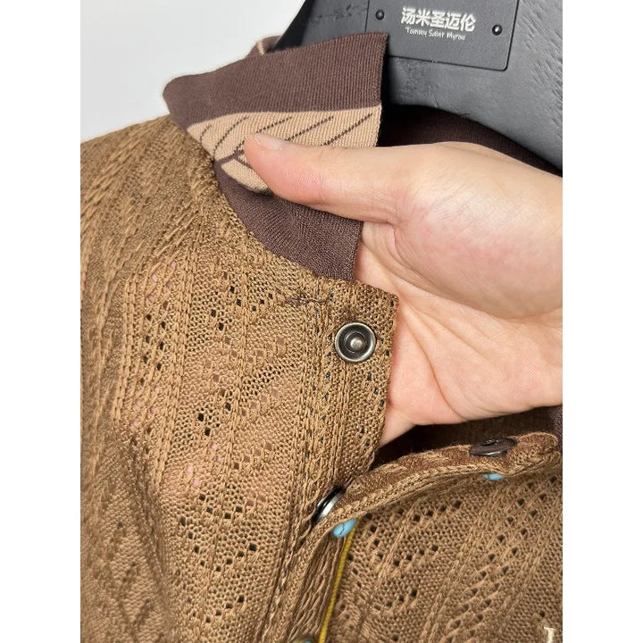 Elarin™ Ribbed Collar Shirt