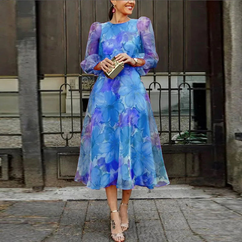 Florixa™ Floral Midi Dress