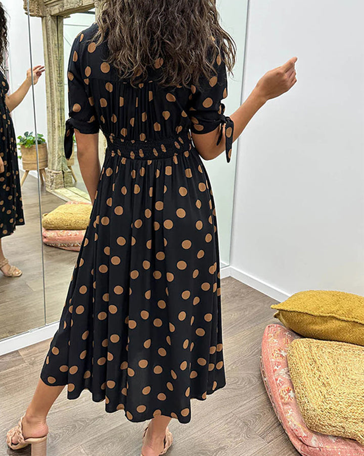 Selvira™ Elegant Dress with Dots