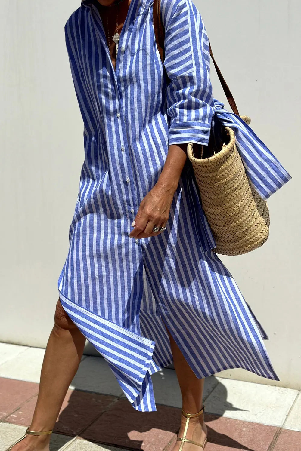 Sienna™ Modern striped shirt dress