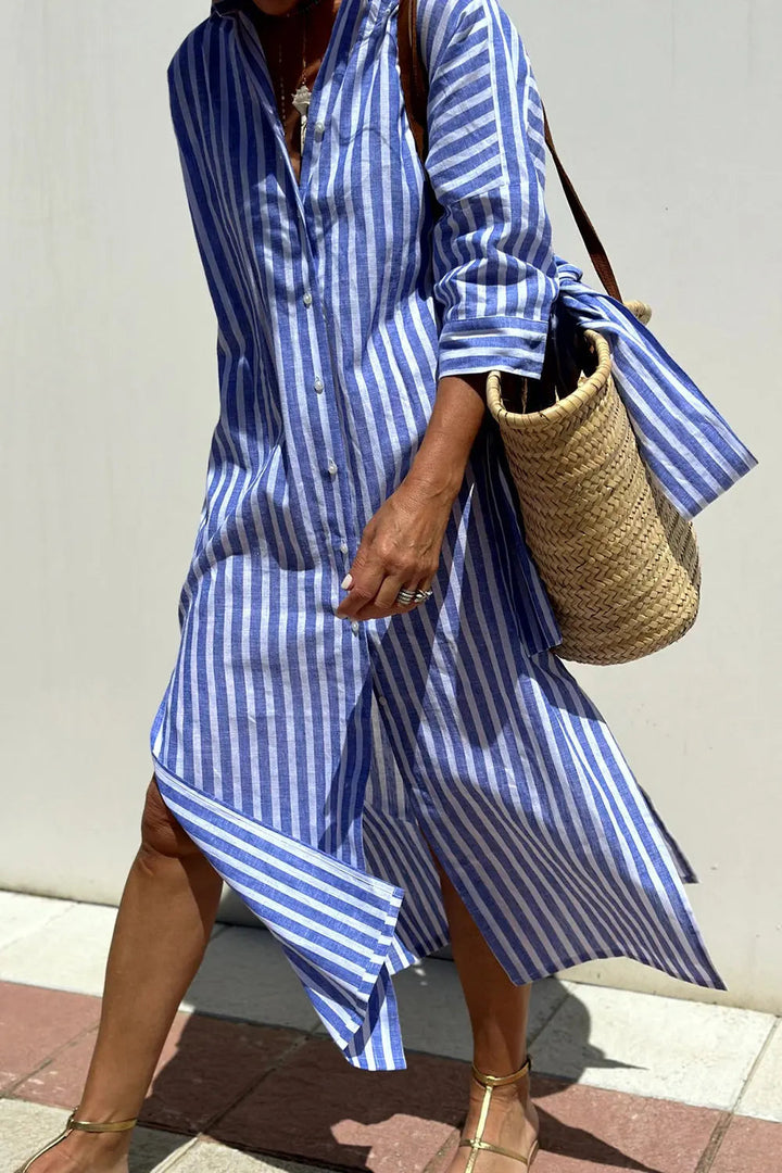 Sienna™ Modern striped shirt dress