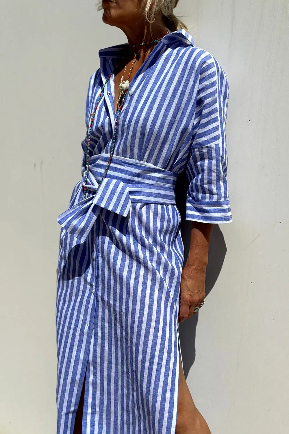 Sienna™ Modern striped shirt dress